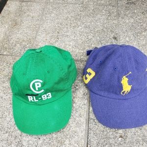 2 authentic Polo  brand hats (OSFA) selling them both together.
